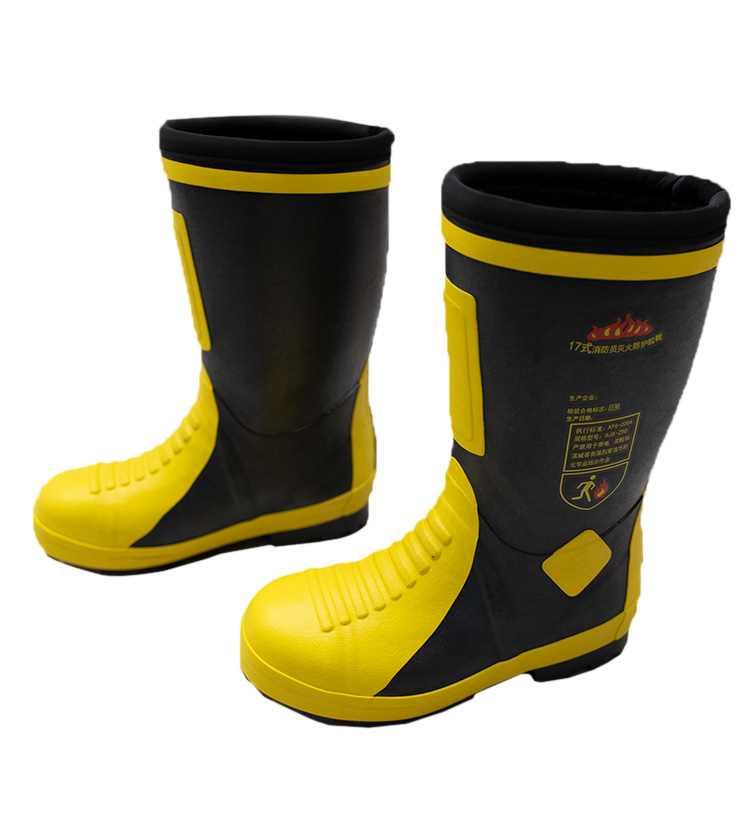 新款25D消防員滅火防護(hù)靴(棉）